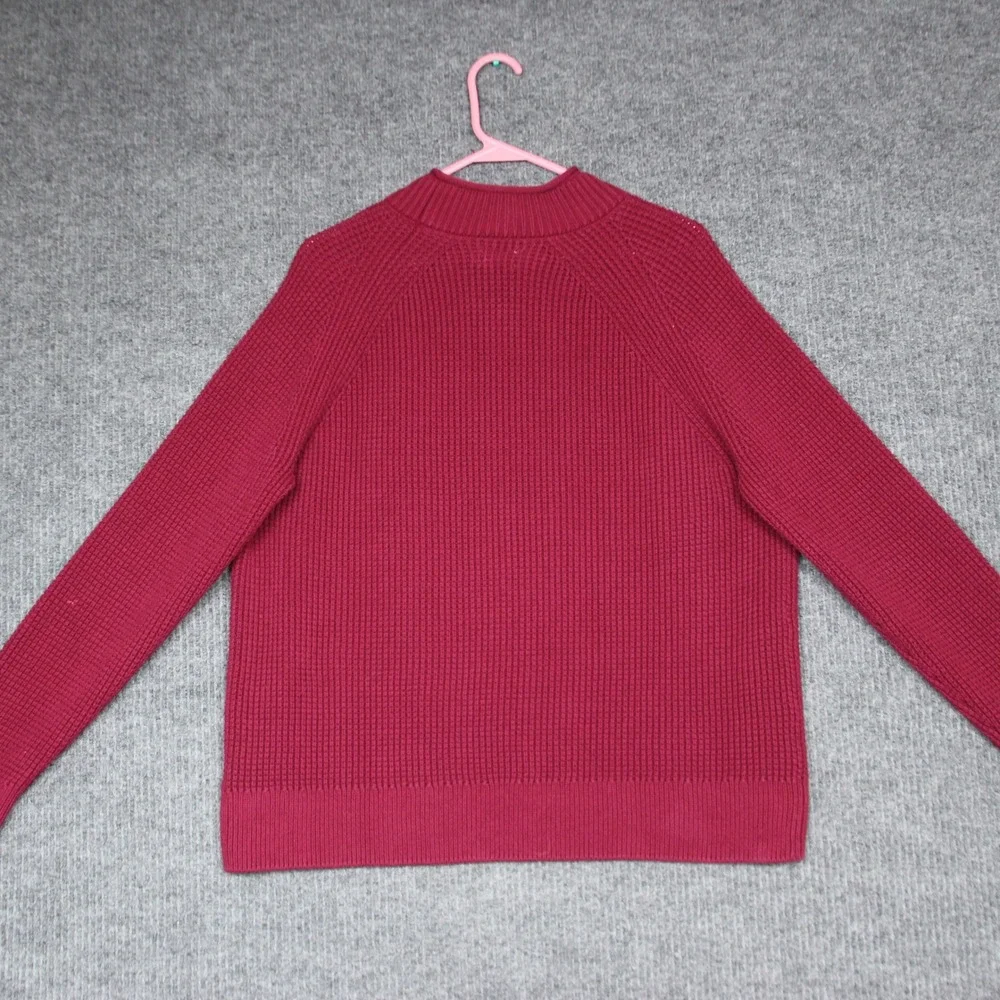 Duluth Trading Co Women's‎ Size L Crew Neck Long Sleeve Knit Sweater Red